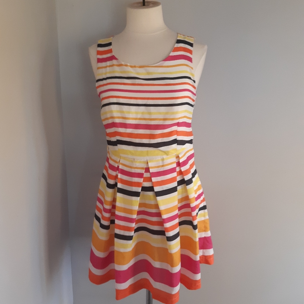 QED London Stripped A Line Dress